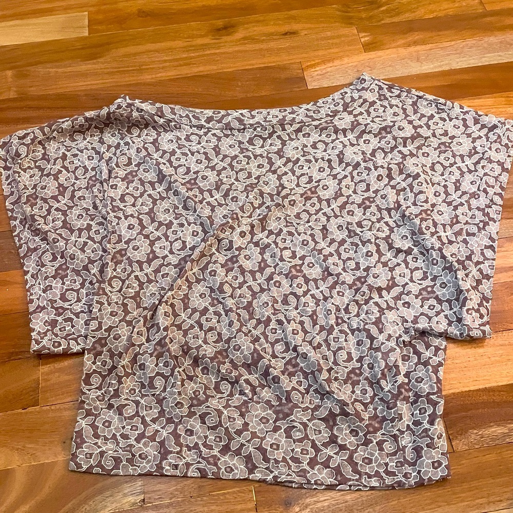 Flowery blouse purple